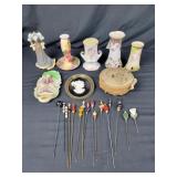 Hat Pins & Porcelain Hat Pin Holders