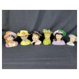 Ceramic Head Vases Lot #2