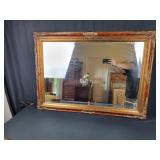 Wood framed mirror 42¼" wide 30¼" tall