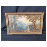 Woman Watching Mountains 15"w 9"t