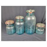 Blue Ball Mason & Atlas Jars- #5 #9 #5