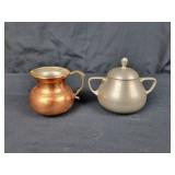 Copper & Pewter Tea Pitcher