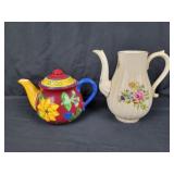 Copper & Ceramic Tea Pitchers