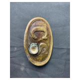 Civil War Confederal belt buckle with lead bullet