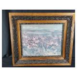 Cityscape Painting 29.5"w 25.5t