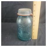 #13 Blue Ball Jar with #1 Zinc Lid