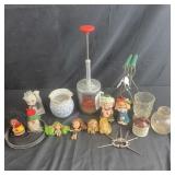 Box Lot with Food Chopper, Canning jar Tongs, M