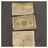 1939 10 Francs from France,  1943 10 Francs from