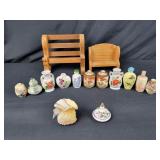 Miniature Japanese Vases & Benches