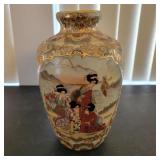 Asian Inspired Satsuma Style Vase