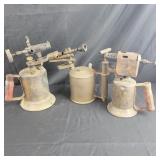 3 Vintage Blow Torches