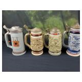 4 Avon Collectors Steins