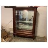 Sliding door lighted Curio Cabinet with 3 glass