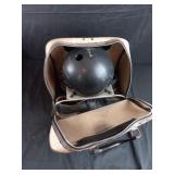 Vintage Bowling Ball with Case and Shoes