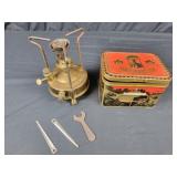 Antique Perfektus No. 10 Camp Stove w/ Tin Box