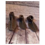 3 Various Vintage Shoe Mold - 1 Chipped