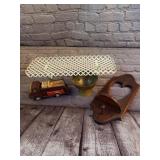 Lot of Items - Vintage Toy Truck, Wall Decor,
