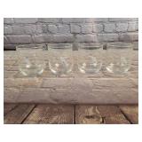 Set of 4 Vintage Wine Tumblers with Turkey Print