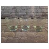 Set of 3 Chivalry Green Juice Glasses
