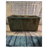Rustic Plastic Metal Edged Trunk Tote No Lid