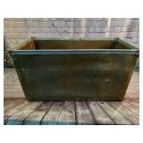 Rustic Style Amry Green Tote Trunk No Lid Metal