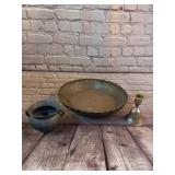 Pie Pan, Tiny Cauldron and Candlestick Holder