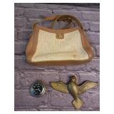 Small Purse - Westclox Pocket Watch Piece - Dove