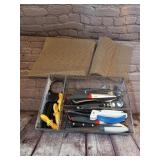Lot of Silverware and Kitchenware with Drawer