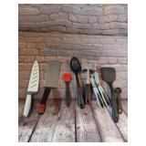 Lot of Kitchenware - Knives, Spatula, and more