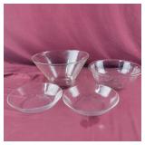 Glass Salad Bowl, Pyrex Mixing Bowl, 2 Arcoroc