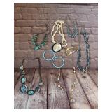 Lot of Necklaces - Turquoise, Puka, Ear Rings a