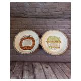 Pumpkin Pie and Apple Pie Dishes Vintage