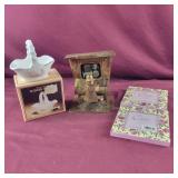 China basket, Frames and Musical Piano (