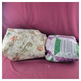 Quilted Floral King Bedspread (96"x110") and