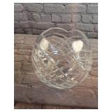 Cut Glass Hollow Sphere Vase