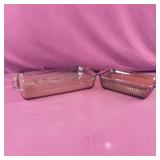 Anchor Hocking Brown Glass Casserole and Loaf pans