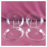 4 Clear Glass Pyrex Pie Pans