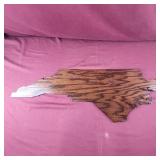 Wood NC State Cutout with heart