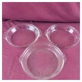 3 Deep Dish Pie Plates - Pyrex and Fire King
