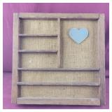 Wood Heart Minatures Display Shelf
