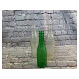 3- Nehi Bottles 2 clear 1 Green