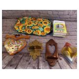 Lot of Home Decor, Place Mats and Books