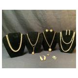 Group of Costume Jewelry including necklaces,