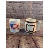 2 Coffee Mugs, One Has Ceramic Frog Inside