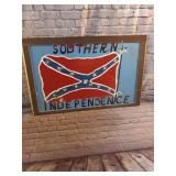 "Southern Independence" Painted Window Pane