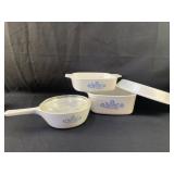 Group of small CorningWare Dishes Pie Plate,