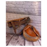 Leather Cap and Scrap Piece with Handles