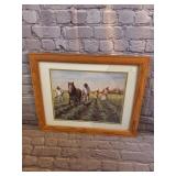 Farm Servant Painting in Frame (Glass Broken)