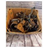 Lot of Vintage Casters and Wrenches