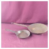 2 metal Frying Pans (one with cold handle)
